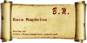 Baza Magdolna névjegykártya
